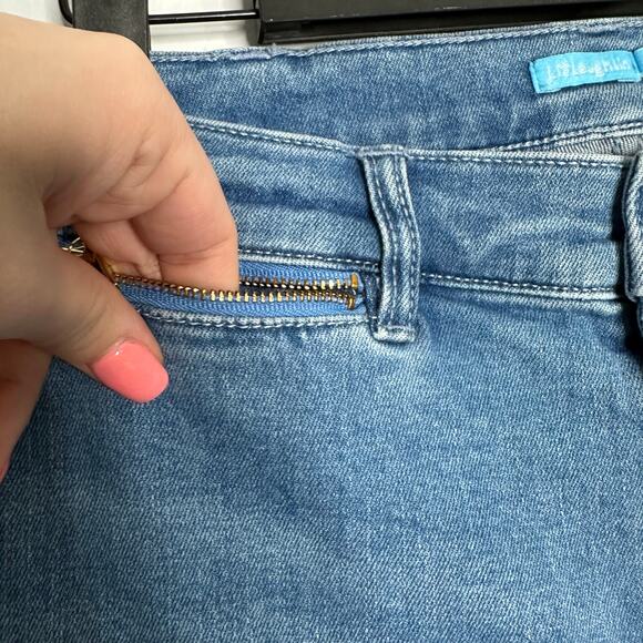 J. McLaughlin Women's Medium Wash Yara Zipper Pocket Straight Leg Jeans 2 - Picture 7 of 11